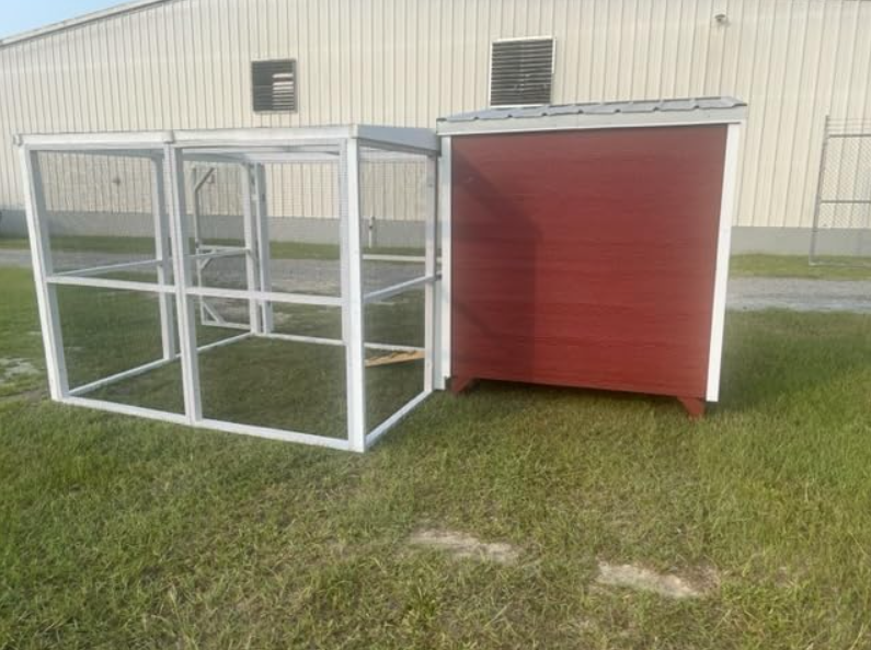 Wooden Chicken Coop & Run with Customizable Panels – 8x12 ft | Handcrafted in the USA