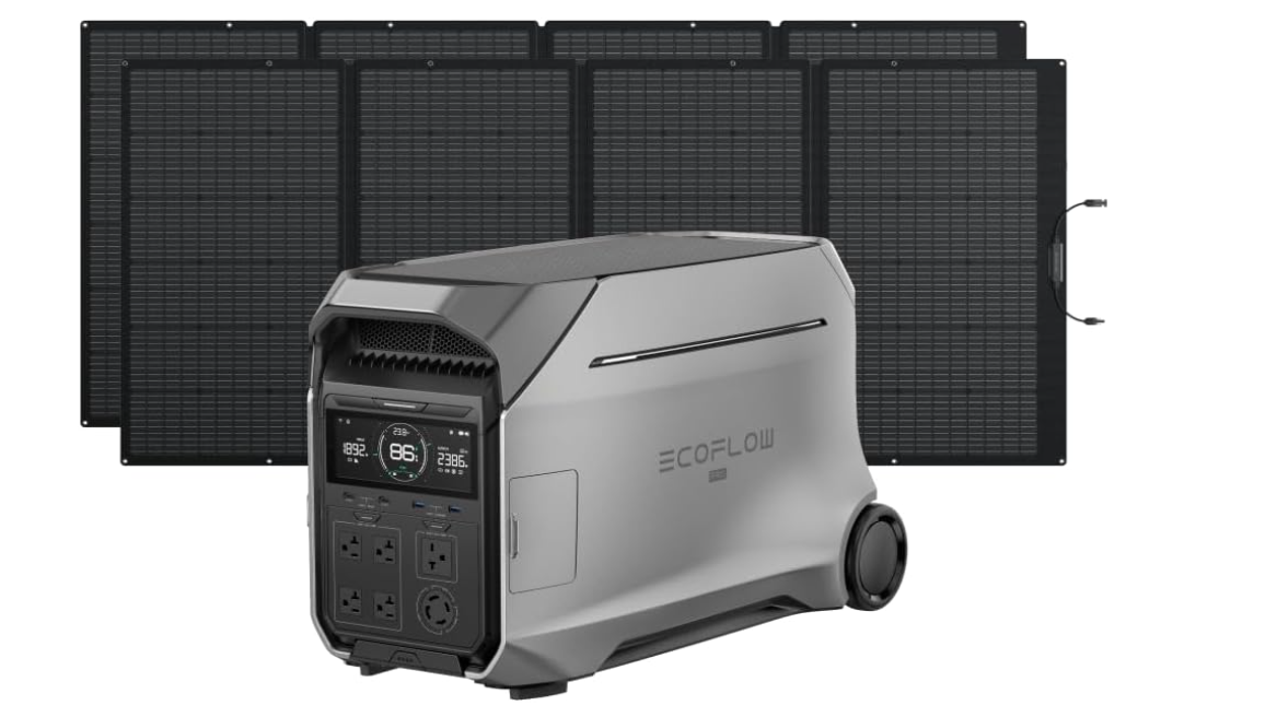 SolarEdge Nomad 3800 Solar Generator Kit with Dual 450W Panels – 3840Wh Capacity, 120V/240V Output, Off-Grid Backup Power for Homes, RVs & Outdoor Use