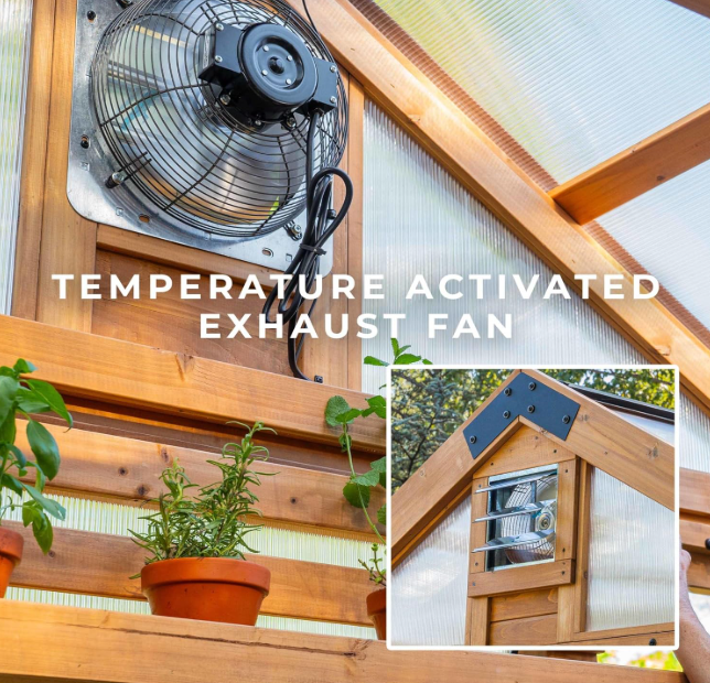 Solcrest Haven 13x11 Cedar Greenhouse with Pergola & Integrated Workspace