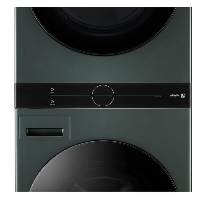 SolCrest LG WashTower All-in-One Washer & Dryer – TurboWash Technology, Space-Saving Vertical Design, 4.5 cu. ft. Capacity, Smart Controls – Nature Green
