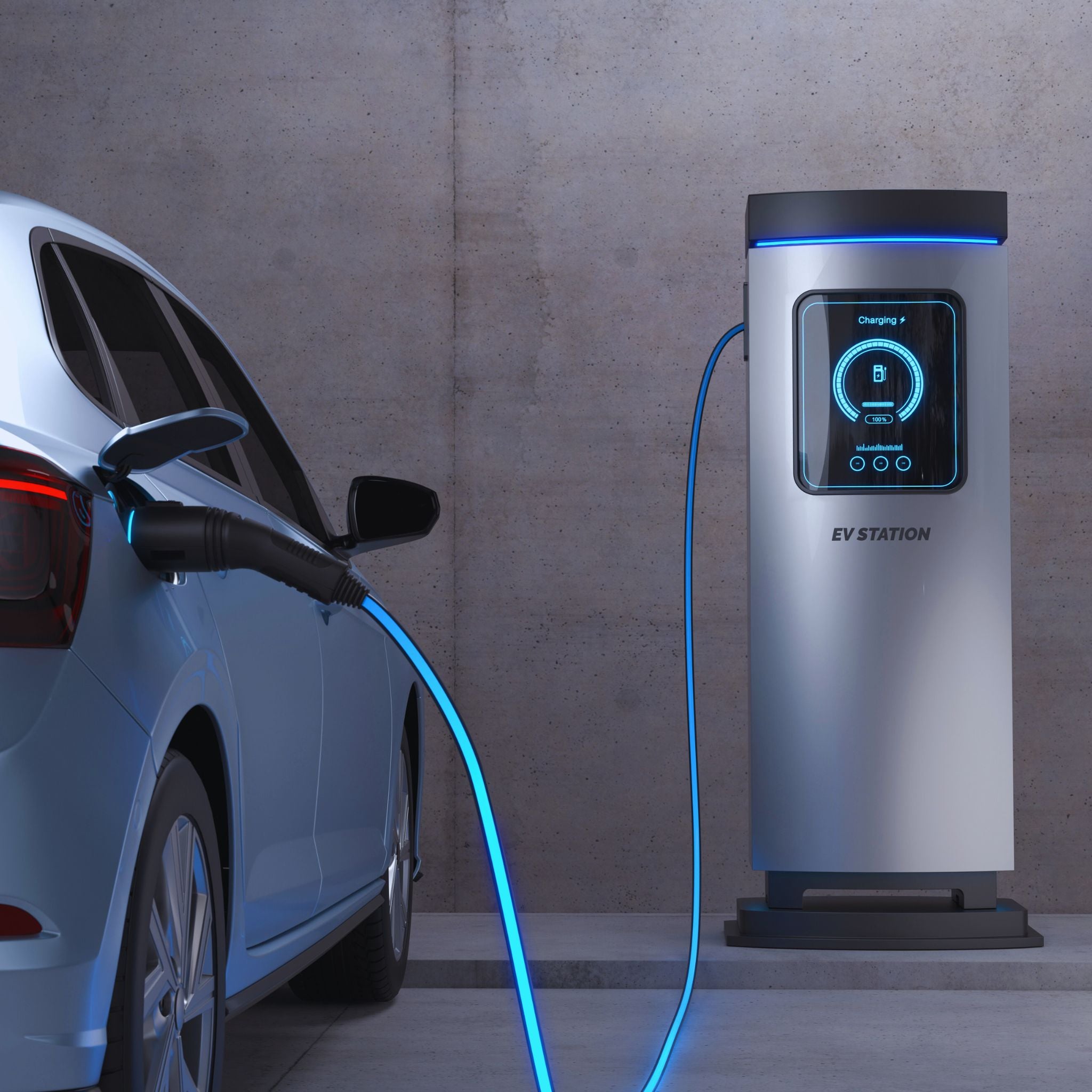 VoltEdge Pro 48A Commercial EV Charging Station – Hardwired | 25ft Cable | OCPP & ISO15118 Smart Connectivity | Indoor/Outdoor Use
