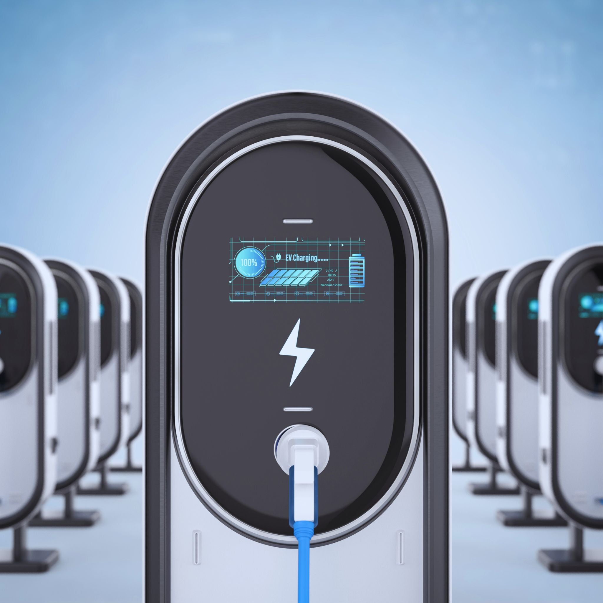 VoltEdge Pro 48A Commercial EV Charging Station – Hardwired | 25ft Cable | OCPP & ISO15118 Smart Connectivity | Indoor/Outdoor Use